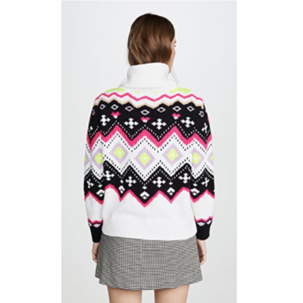 Alice + Olivia | Emmett Relaxed Fairisle Tunic Sweater - Picture 4 of 15